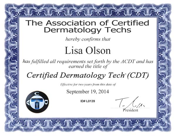 CertificateLOlson